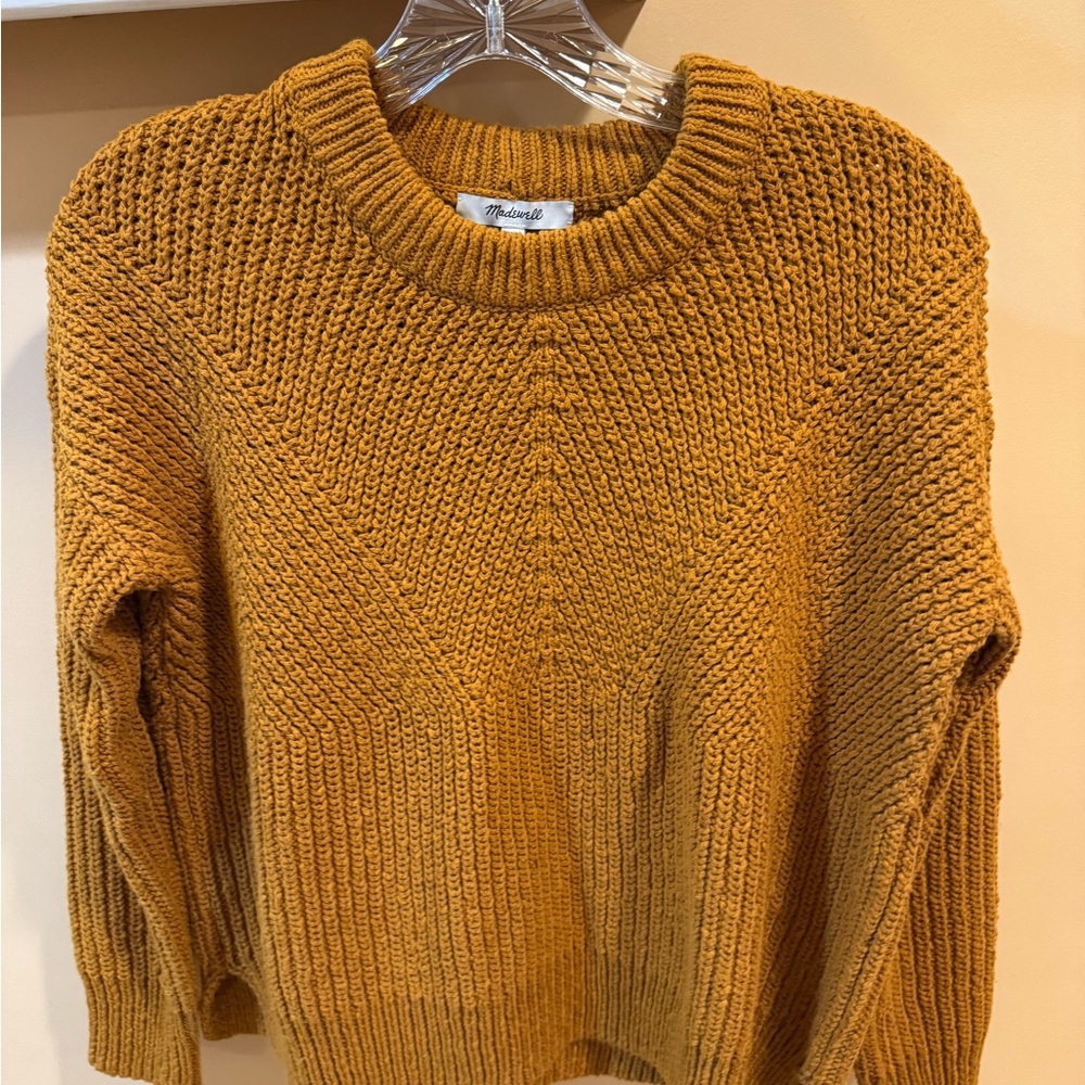 Madewell Mustard Crew Neck Sweater
